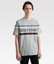 【SALE／50%OFF】TOMMY HILFIGER (M)TOMMY HILFIGER(トミーヒルフィガー)グローバルストライプモノタイプTシャツ トミーヒルフィガー トップス カットソー・Tシャツ ホワイト グレー【送料無料】