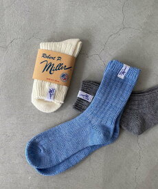 MILLER Miller(ミラー)ソフトリブソックス キャナルジーン 靴下・レッグウェア 靴下 ブルー ホワイト グレー