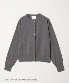 UNITED ARROWS ＜HELLO KITTY * UNITED ARROWS＞エンブロイダリー カーディガン ユナイテッドアローズ トップス カーディガン グレー ブラック【送料無料】