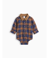 GAP (K)プレイド フランネル ボディスーツ (ベビー) ギャップ マタニティウェア・ベビー用品 ロンパース…