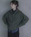 ハーフZIPシャギーニットプルオーバー