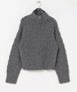 ハーフZIPシャギーニットプルオーバー