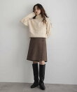 ハーフZIPシャギーニットプルオーバー