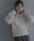 ハーフZIPシャギーニットプルオーバー