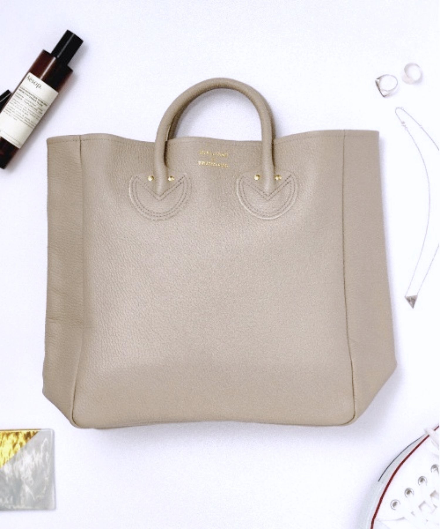 SETUP7｜YOUNG&OLSEN/EMBOSSED LEATHER TOTE M ヤングアンドオルセン 