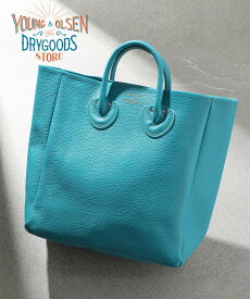 YOUNG & OLSEN The DRYGOODS STORE YOUNG&OLSEN/EMBOSSED LEATHER TOTE M ヤングアンドオルセン エンボス レザートート バッグ 本革 M セットアップセブン バッグ トートバッグ ブルー ブラック ベージュ ピンク ブラウン グレー【送料無料】
