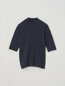 JOHN SMEDLEY Mock turtle neck Short sleeved Rib Sweater ｜ S4684 ｜ 30G ジョンスメドレー トップス ニット ネイビー【送料無料】