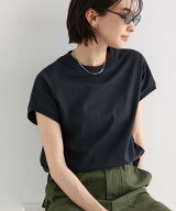andme USAコットン 汗染み防止 フレンチスリーブ 半袖 Tシャツ アンドミー トップス カットソー・Tシャツ…