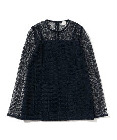 【SALE／60%OFF】EFFE BEAMS ドロップレース ブラウス ビームス アウトレット トップス シャツ・ブラウス ネイビー【送料無料】