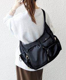 SHIPS any 《追加予約》SHIPS any: 9ポケット 2WAY ショルダー バッグ シップス バッグ ショルダーバッグ ベージュ グレー ブラック【送料無料】