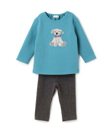 SENSE OF WONDER リバティアデラジャドッグトレーナースーツ ナルミヤオンライン マタニティウェア・ベビー用品 ロンパース・カバーオール ブルー ベージュ【送料無料】