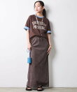 綿100%バイカラーロゴプリントTシャツ<大きいサイズ有>シックスタイル
