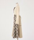 【SMサイズ展開】アンサンブル配色チェックロングワンピ
