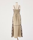【SMサイズ展開】アンサンブル配色チェックロングワンピ