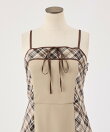 【SMサイズ展開】アンサンブル配色チェックロングワンピ