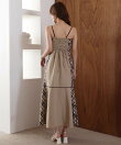 【SMサイズ展開】アンサンブル配色チェックロングワンピ