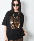綿100%箔プリントTシャツ<大きいサイズ有>シックスタイル