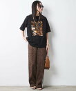 綿100%箔プリントTシャツ<大きいサイズ有>シックスタイル
