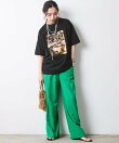 綿100%箔プリントTシャツ<大きいサイズ有>シックスタイル