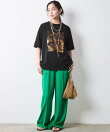 綿100%箔プリントTシャツ<大きいサイズ有>シックスタイル