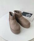 【スタイルアップ】厚底ショートムートンブーツ