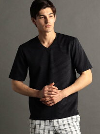 【SALE／37%OFF】MONSIEUR NICOLE タックボーダー VネックTシャツ ニコル トップス カットソー・Tシャツ ブラック ブルー ホワイト グレー【送料無料】