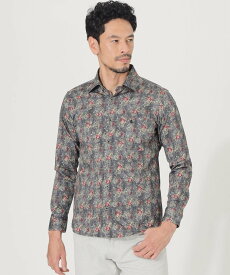 【SALE／66%OFF】THE SCOTCH HOUSE 【THE URBAN COLLECTION】ストレッチコットンフラワープリントシャツ ザ・スコッチハウス トップス シャツ・ブラウス グレー【送料無料】