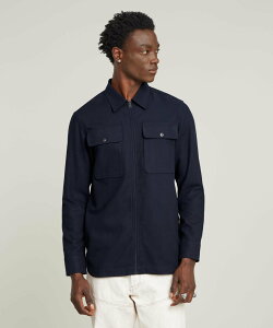 �ySALE�^30%OFF�zG-Star RAW �y�����V���b�v�zGPO Zip Overshirt/�W�b�v�A�b�v�V���c�W���P�b�g �W�[�X�^�[���D �W���P�b�g�E�A�E�^�[ �u���]���E�W�����p�[ �l�C�r�[�y���������z