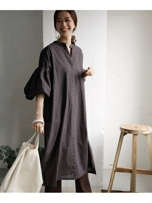 Urban Research Doors チェックギャザースリーブワンピース Rakuten Fashion 楽天ファッション 旧楽天ブランドアベニュー Dn8441