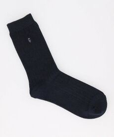 MONO COMME CA ロゴ刺しゅうソックス(レディース・メンズサイズ) コムサイズム 靴下・レッグウェア 靴下 ネイビー ブラック ホワイト