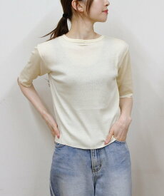 MEYAME MEYAME / メヤメ リブハーフスリーブTEE MEY-2117 ステップス トップス カットソー・Tシャツ ホワイト レッド ブラック【送料無料】