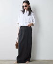 レーヨン麻衿リブハーフスリーブブラウス<大きいサイズ有>シックスタイル