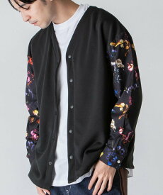 rehacer rehacer:Fusion Botanical Cardigan レアセル トップス カーディガン ブラック グレー【送料無料】