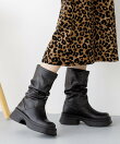 厚底シャーリングブーツ