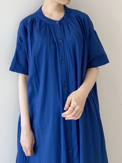 Samansa Mos2 Samansa Mos2 Blue 前開きボリュームギャザーワンピース Rakuten Fashion 楽天ファッション 旧楽天ブランドアベニュー Dg4443