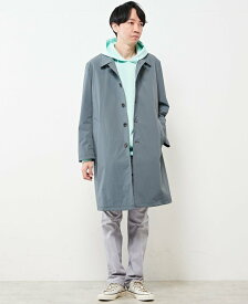 【SALE／50%OFF】MEN'S MELROSE リサイクルナイロン360°ストレッチバルカラーコート メンズメルローズ ジャケット・アウター ステンカラーコート ブルー ブラウン ネイビー【送料無料】