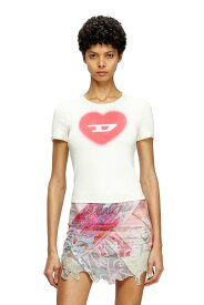 DIESEL レディース Tシャツ T-ELE ディーゼル トップス カットソー・Tシャツ レッド ベージュ ブラック ピンク ホワイト ブラウン【送料無料】