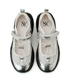 【SALE／10%OFF】SY UNITED ARROWS ＜SY＞レースアップベルクロ フラット50●↑ オデット エ オディール シューズ・靴 スニーカー シルバー ブラック【送料無料】
