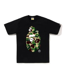 A BATHING APE ABC CAMO MILO ON BIG APE TEE ア ベイシング エイプ トップス カットソー・Tシャツ ホワイト ブラック【送料無料】