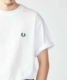 SHIPS 【SHIPS別注】FRED PERRY: SOLOTEX(R) 鹿の子 ワンポイント ロゴ Tシャツ24SS シップス トップス カットソー・Tシャツ グレー ホワイト ブラック ネイビー【送料無料】