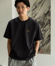 SHIPS 【SHIPS別注】FRED PERRY: SOLOTEX(R) 鹿の子 ワンポイント ロゴ Tシャツ24SS シップス トップス カットソー・Tシャツ グレー ホワイト ブラック ネイビー【送料無料】