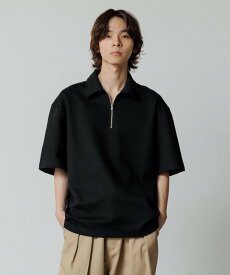 ADAM ET ROPE' HOMME 【WEB限定】ハーフジップ ルーズシルエット プルオーバー / ユニセックス アダムエロペ トップス カットソー・Tシャツ ブラック グレー ベージュ【送料無料】