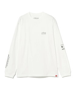 �ySALE�^30%OFF�zB:MING by BEAMS Manhattan Portage / Long Sleeve Print T-Shirt �r�[�~���O ���C�t�X�g�A �o�C �r�[���X �g�b�v�X �J�b�g�\�[�ET�V���c �z���C�g �u���b�N�y���������z