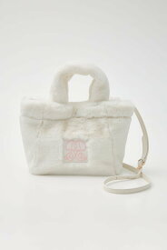 rienda 【WEB限定】フェイクファートートバッグ リエンダ バッグ その他のバッグ ピンク ベージュ ブラック【送料無料】