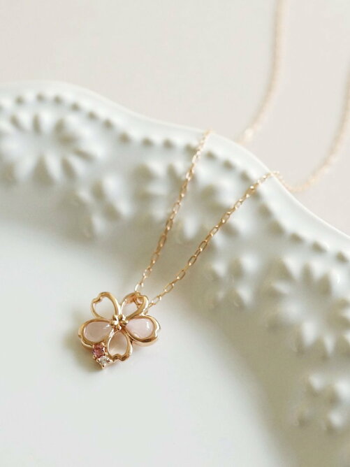 Take Up 誕生花ジュエリー 4月サクラネックレス 透かし Rakuten Fashion 楽天ファッション 旧楽天ブランドアベニュー Af2445