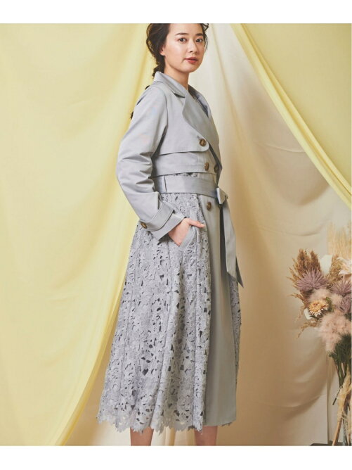 Noela レースコンビトレンチコート Rakuten Fashion 楽天ファッション 旧楽天ブランドアベニュー Cc7445