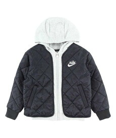 【SALE／20%OFF】NIKE キッズ(105-120cm) アウター NIKE(ナイキ) NKN FLEECE HOODED QUILT JACKET ルーキーキッズ ジャケット・アウター その他のジャケット・アウター ブルー ブラック【送料無料】