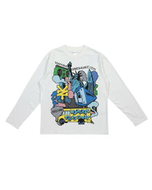 【SALE／50%OFF】YEVS 【ZOOYORK】グラフィック長袖Tシャツ【ユニセックス】 イーブス トップス カットソー・Tシャツ ホワイト ブラック