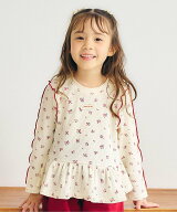 【SALE／15%OFF】apres les cours ワッフルペプラム長袖Tシャツ ロンT 女の子 26AW エフオーオンラインス…