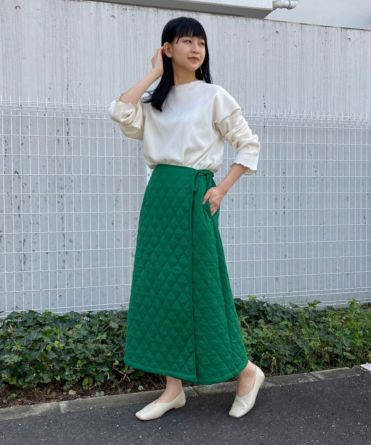 COMME CA ISM｜キルティング ロングスカート | Rakuten Fashion(楽天